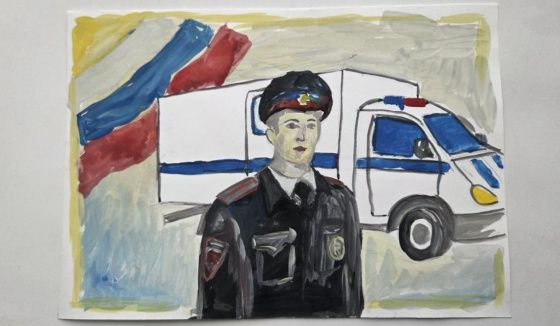 В Чайковском прошёл первый этап конкурса детских рисунков «Мои родители работают в полиции»