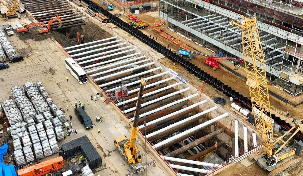 Начались монолитные работы на станции метро «Рублево-Архангельское» в Москве